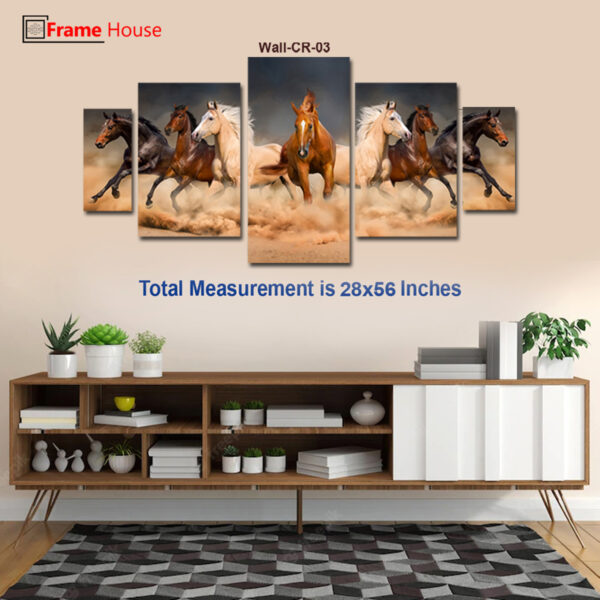 7 Horses Running Photo Frame