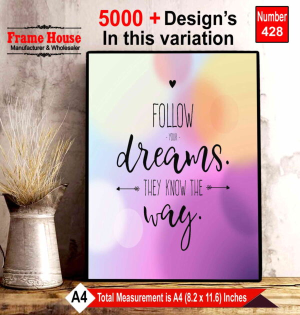 English Quote Photo Frame