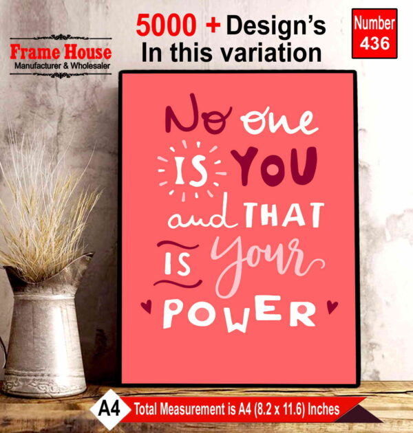 English Quote Photo Frame