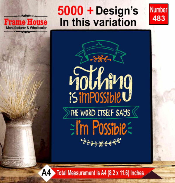 English Quote Photo Frame