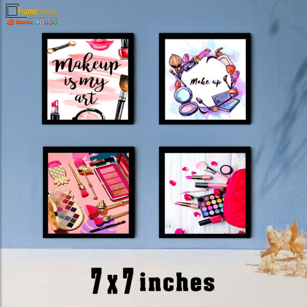 Pack of 4 Inspiration Quote Picture Frames, Wall Hangings Glass front with Free print Frame House