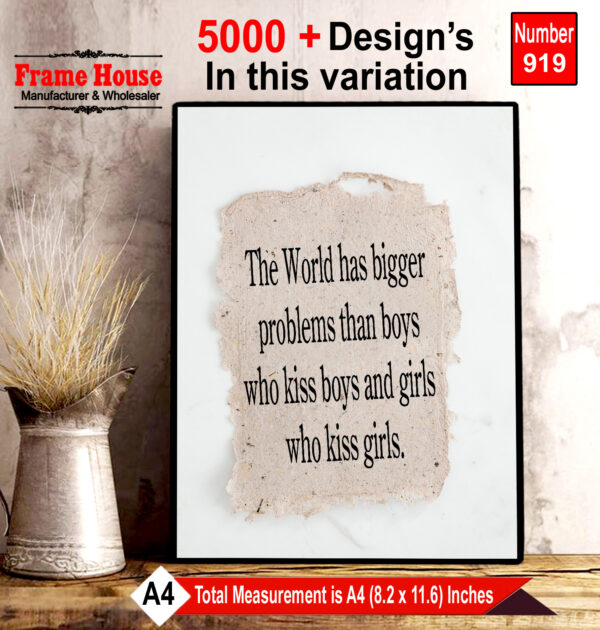 English Quote Photo Frame