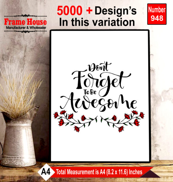 English Quote Photo Frame